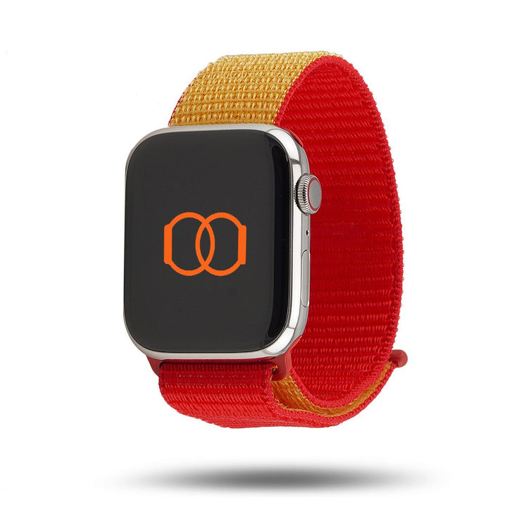 Boucle sport nylon tissé Edition Pays - Bracelet Sport Apple Watch - Espagne 46 / 49 mm