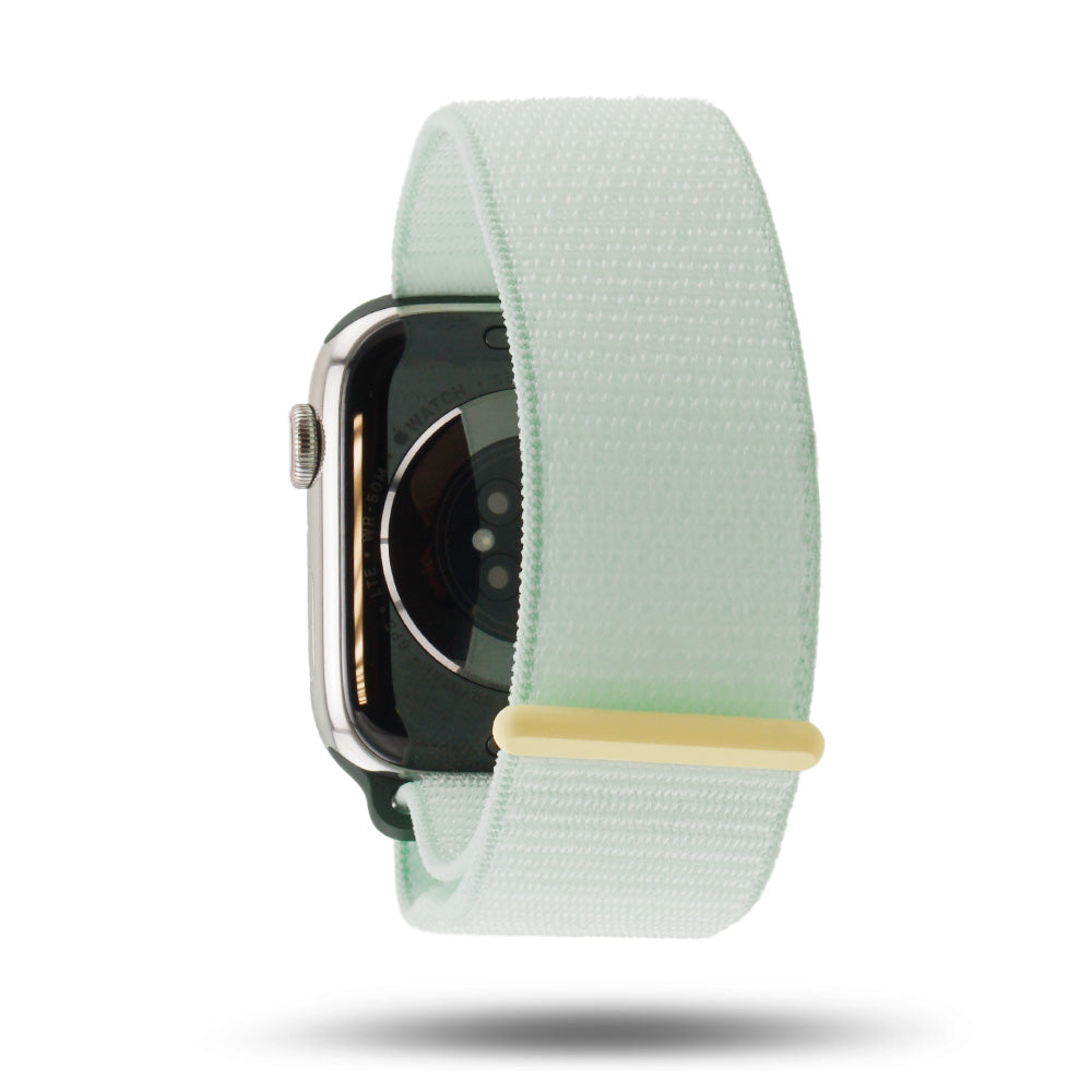 Boucle Sport Apple Watch nylon tissé - Printemps 2024 - Menthe douce 46 / 49 mm