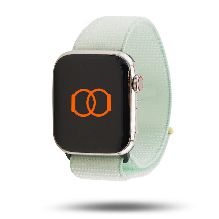 Boucle Sport Apple Watch nylon tissé - Printemps 2024 - Menthe douce 42 mm