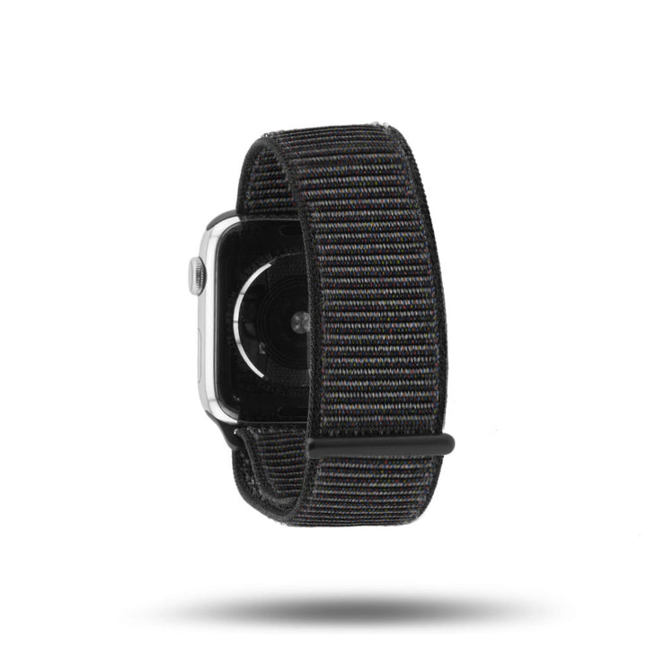 Boucle sport nylon tissé - Collection Printemps 2019 - Apple Watch - Noir 42 mm