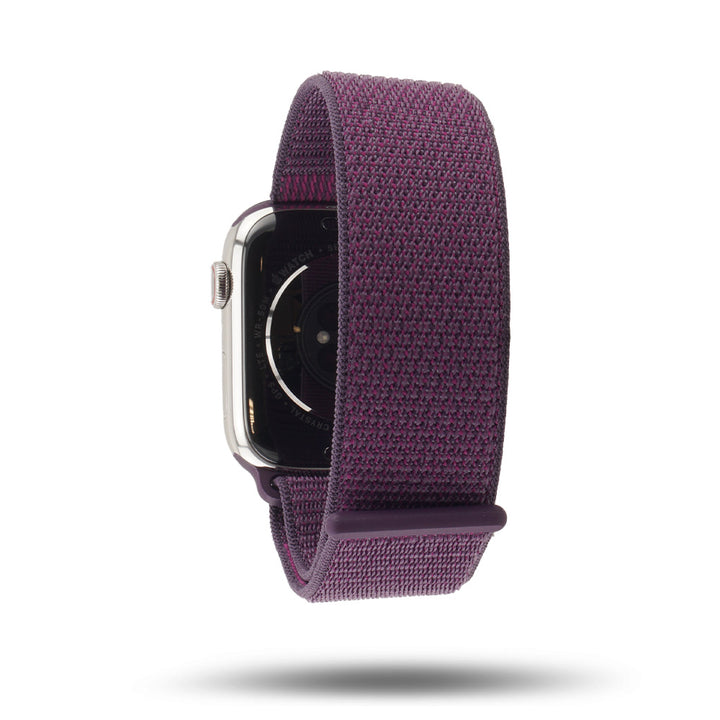 Boucle Sport Apple Watch nylon tissé - Nouvelle collection - Prune 46 / 49 mm