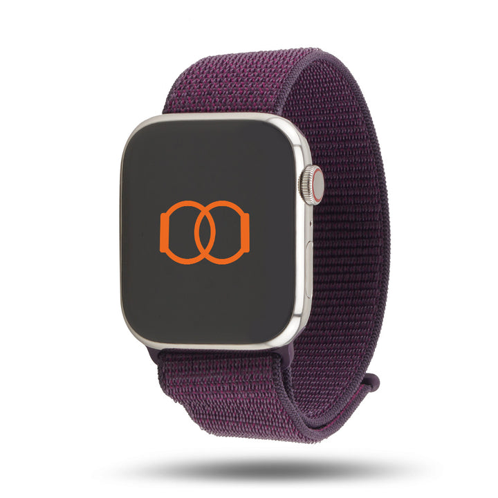 Boucle Sport Apple Watch nylon tissé - Nouvelle collection - Prune 42 mm