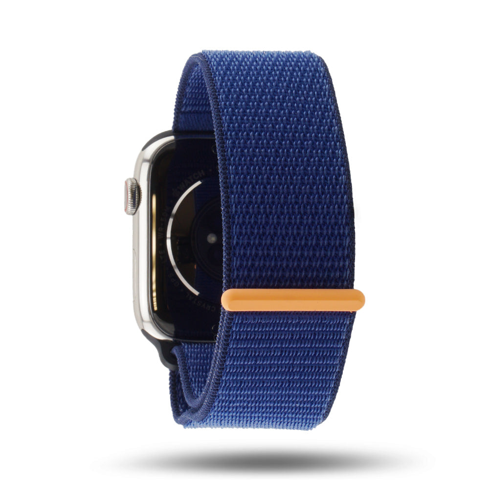 Boucle Sport Apple Watch nylon tissé - Printemps 2024 - Bleu Atlantique 46 / 49 mm