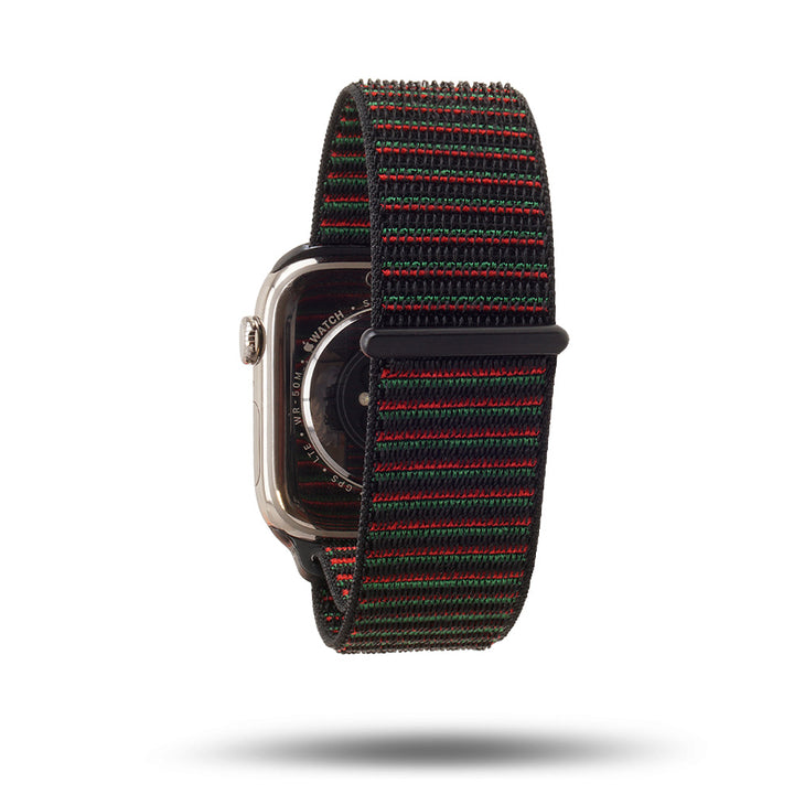 Boucle sport Apple Watch nylon tissé - Black Unity 2025 - Unity Rhythm 42 mm