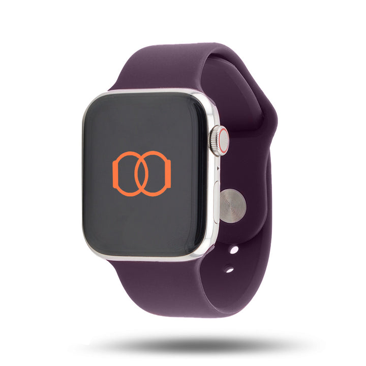 Bracelet Sport Apple Watch - 100% fluoroélastomère - Prune 46 / 49 mm