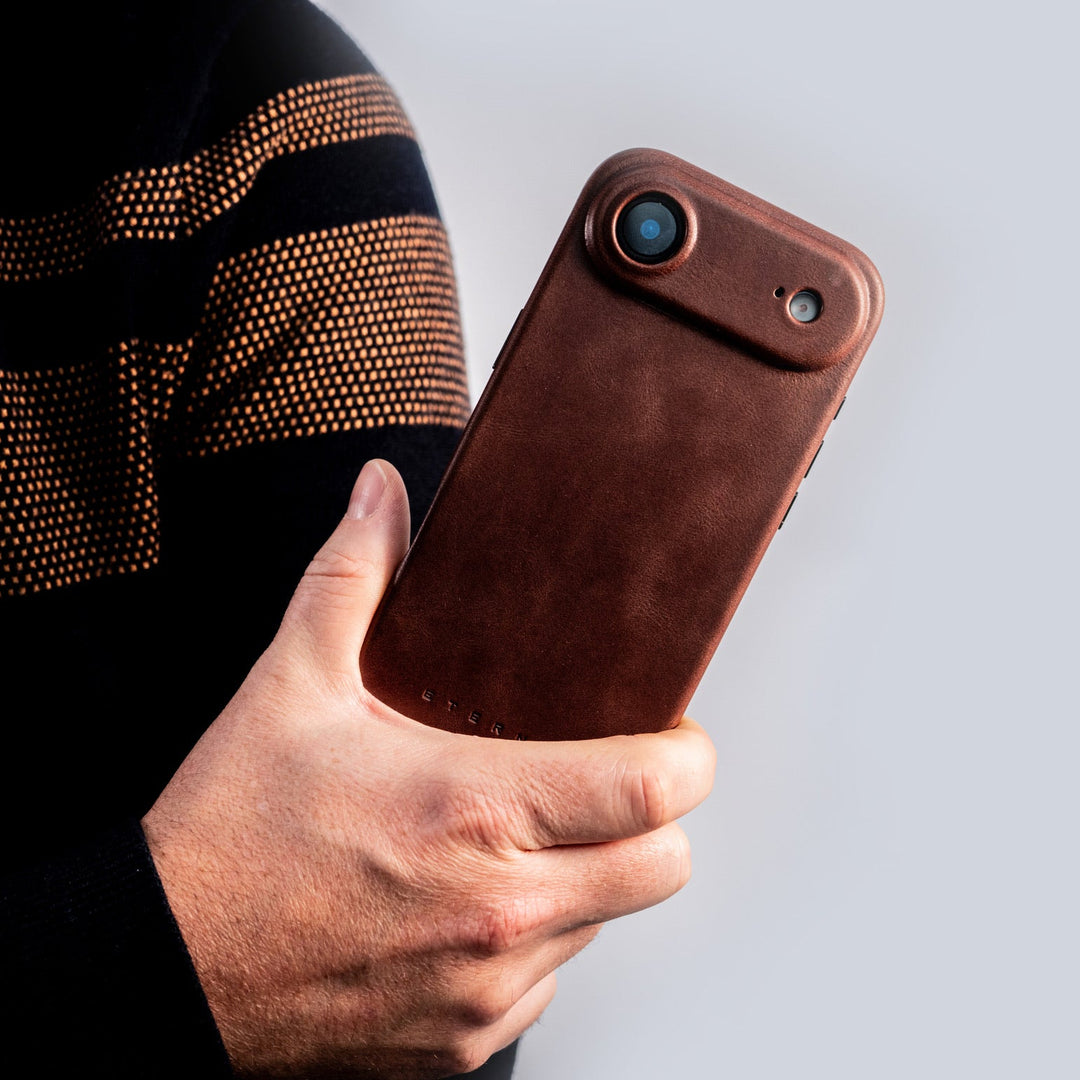 Coque Arsene cuir pleine fleur - iPhone 17 Air - Cognac