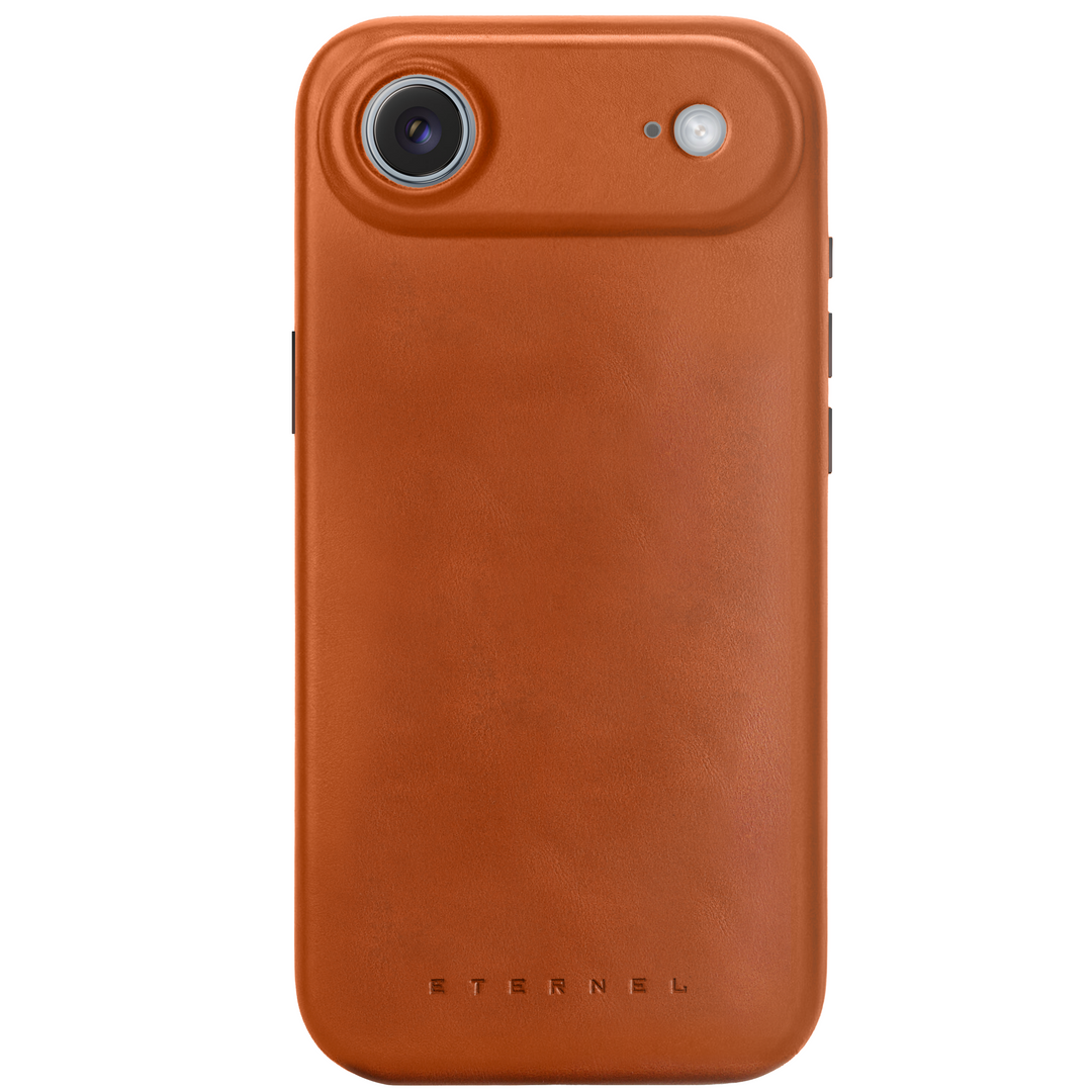 PRÉCOMMANDE - Coque Arsene cuir pleine fleur - iPhone 17 Air - Miel