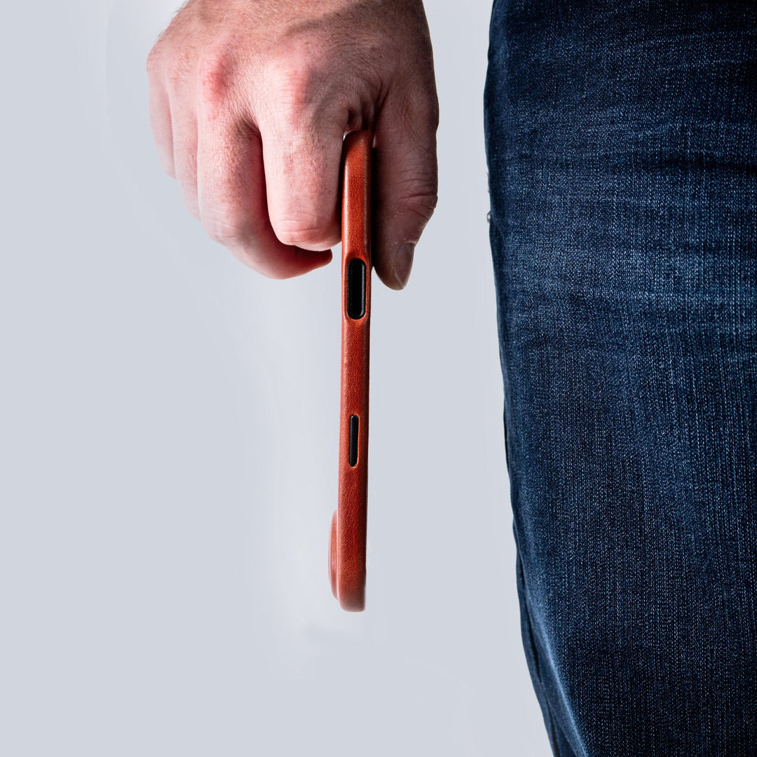 Coque Arsene cuir pleine fleur - iPhone 17 Air - Miel