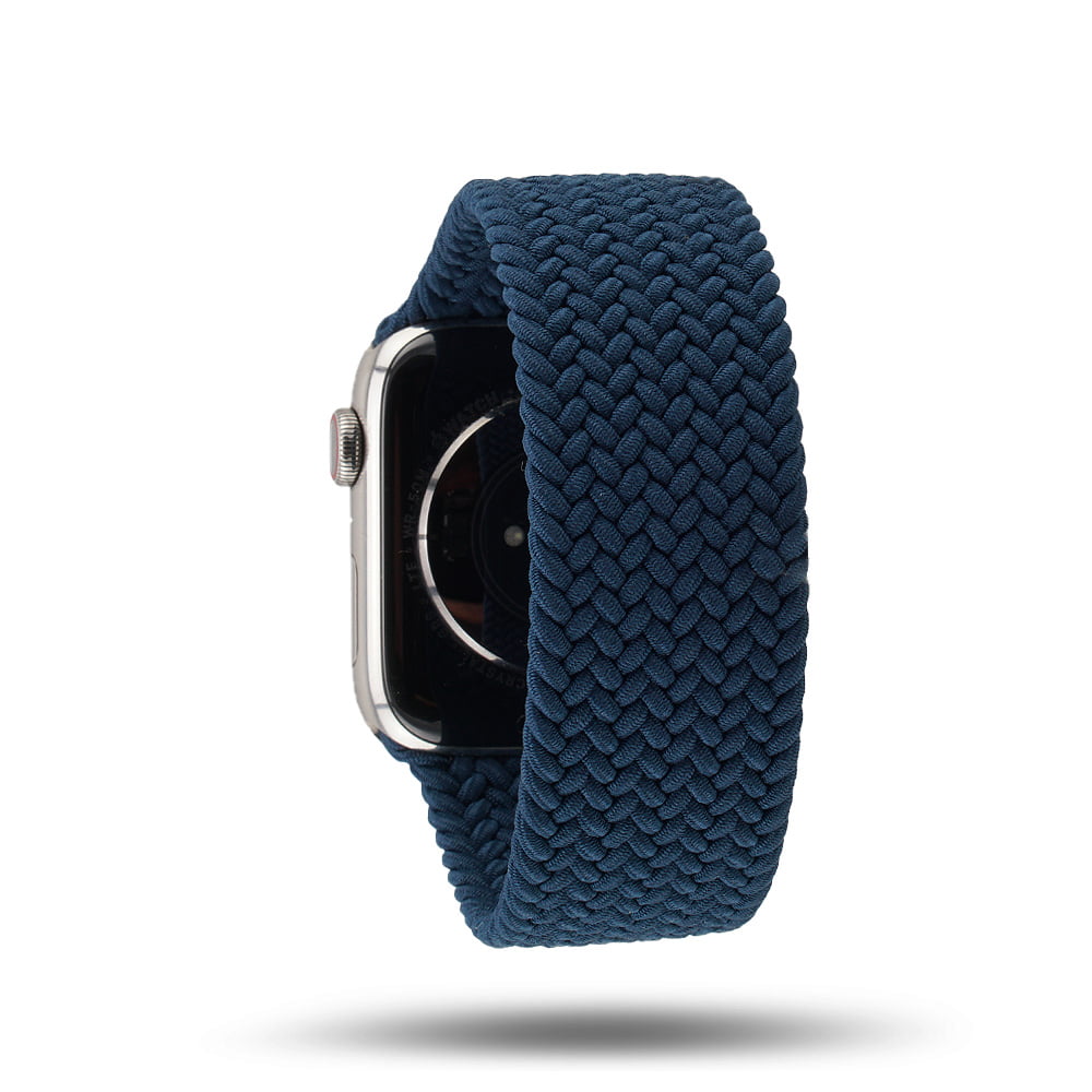 Boucle unique tressée - Bracelet Apple Watch - Bleu abysse 42 mm S