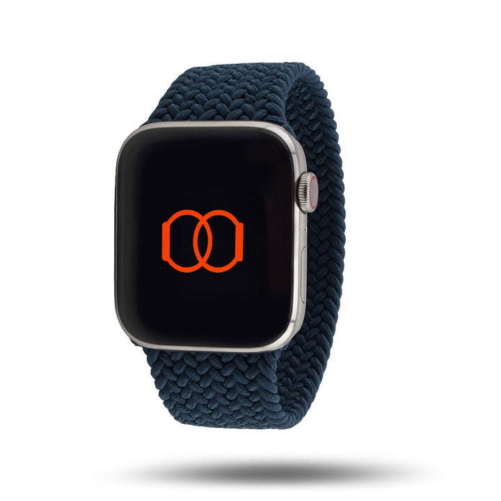 Boucle unique tressée - Bracelet Apple Watch - Bleu abysse 42 mm S