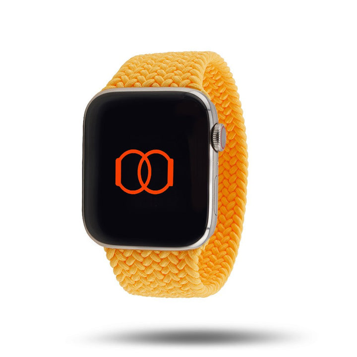 Boucle unique tressée - Bracelet Apple Watch - Jaune indien 46 / 49 mm L