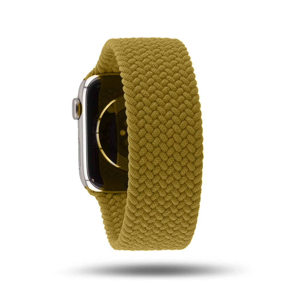 Boucle unique tressée - Bracelet Apple Watch - Chartreuse 46 / 49 mm L