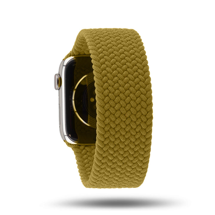 Boucle unique tressée - Bracelet Apple Watch - Chartreuse 46 / 49 mm L