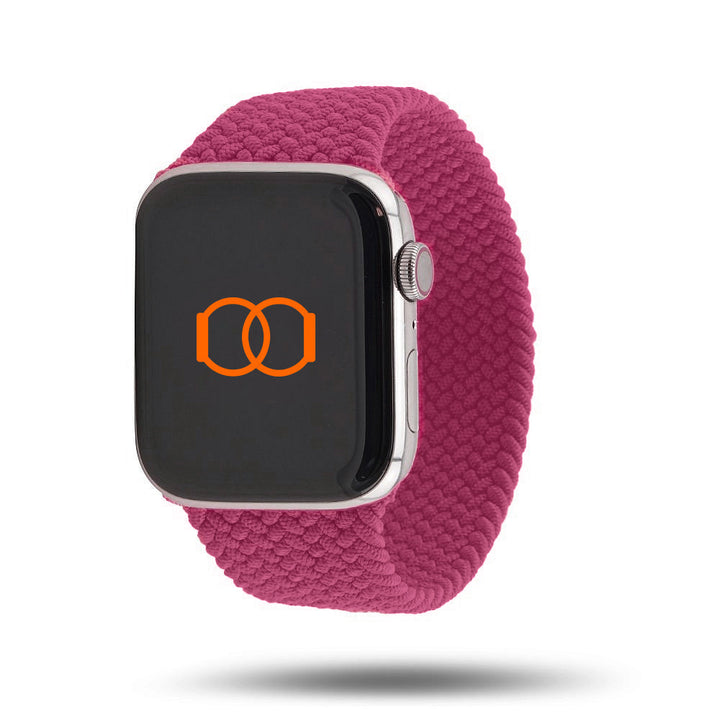 Boucle unique tressée - Bracelet Apple Watch - Magenta 46 / 49 mm S