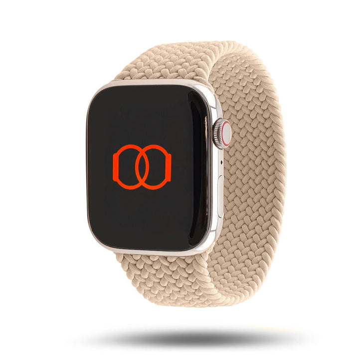 Boucle unique tressée - Bracelet Apple Watch - Beige 42 mm S