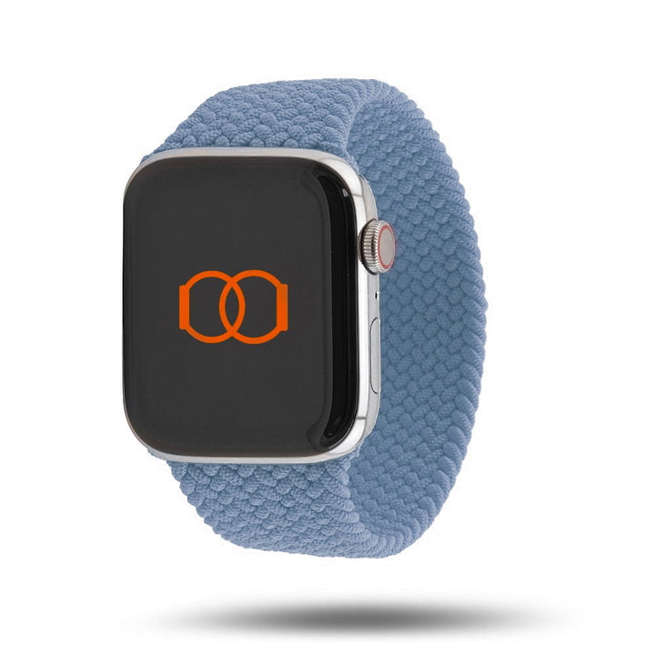 Boucle unique tressée - Bracelet Apple Watch - Bleu ardoise 42 mm S