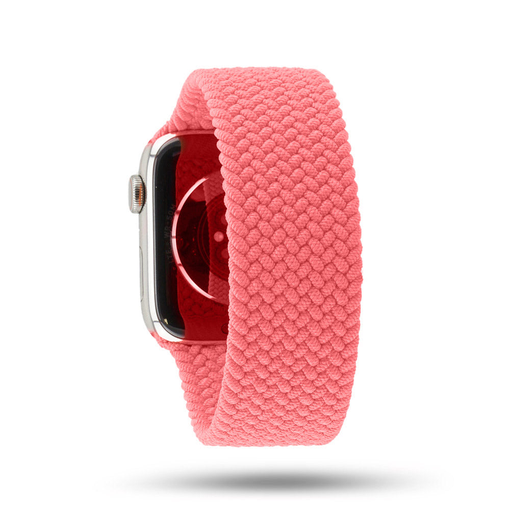 Boucle unique tressée - Bracelet Apple Watch - Goyave 46 / 49 mm L