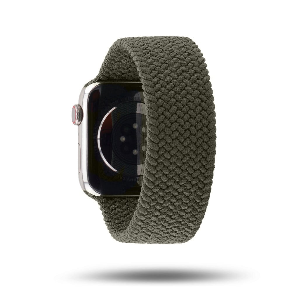 Boucle unique tressée - Bracelet Apple Watch - Olive 46 / 49 mm L