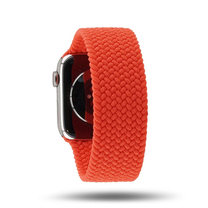 Boucle unique tressée - Bracelet Apple Watch - Orange électrique 42 mm S