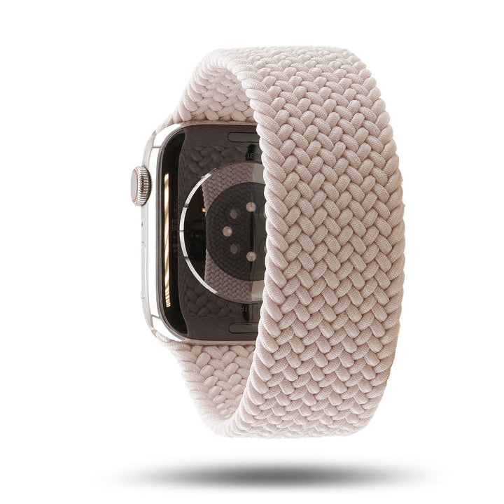 Boucle unique tressée - Bracelet Apple Watch - Lumière stellaire 46 / 49 mm M