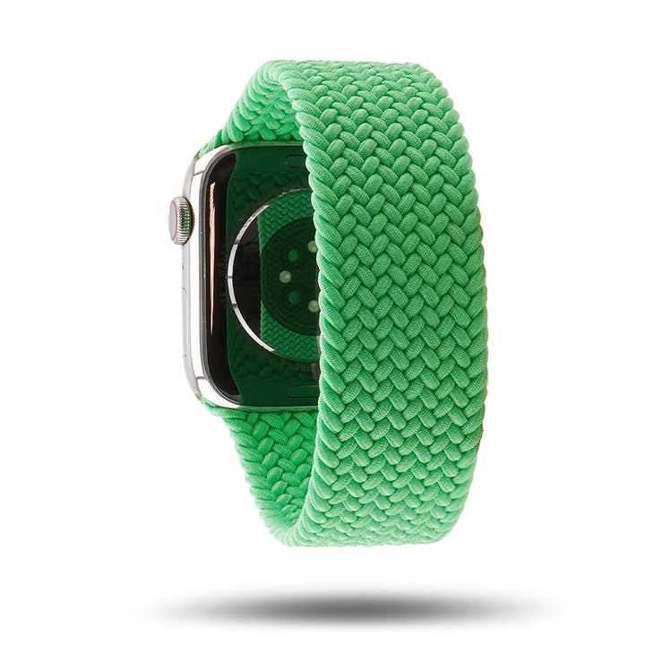 Boucle unique tressée - Bracelet Apple Watch - Vert vif 46 / 49 mm L