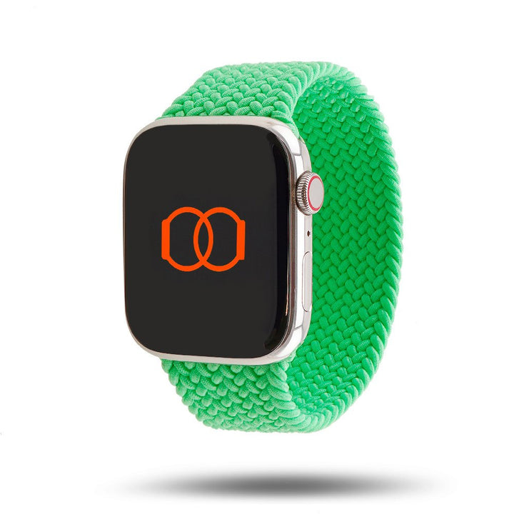 Boucle unique tressée - Bracelet Apple Watch - Vert vif 42 mm S