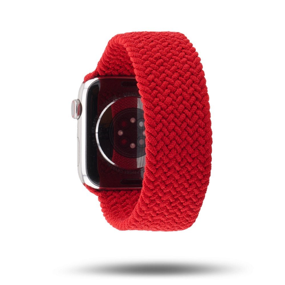 Boucle unique tressée - Bracelet Apple Watch - Rouge 46 / 49 mm L