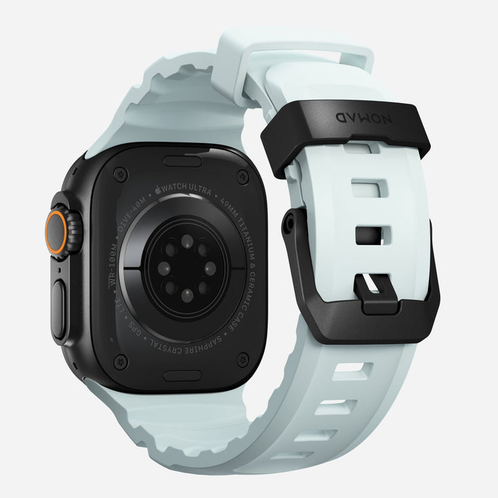 Nomad - Rocky Point Band - Icy Blue Glow 46 / 49 mm Adaptateurs Apple Watch Black