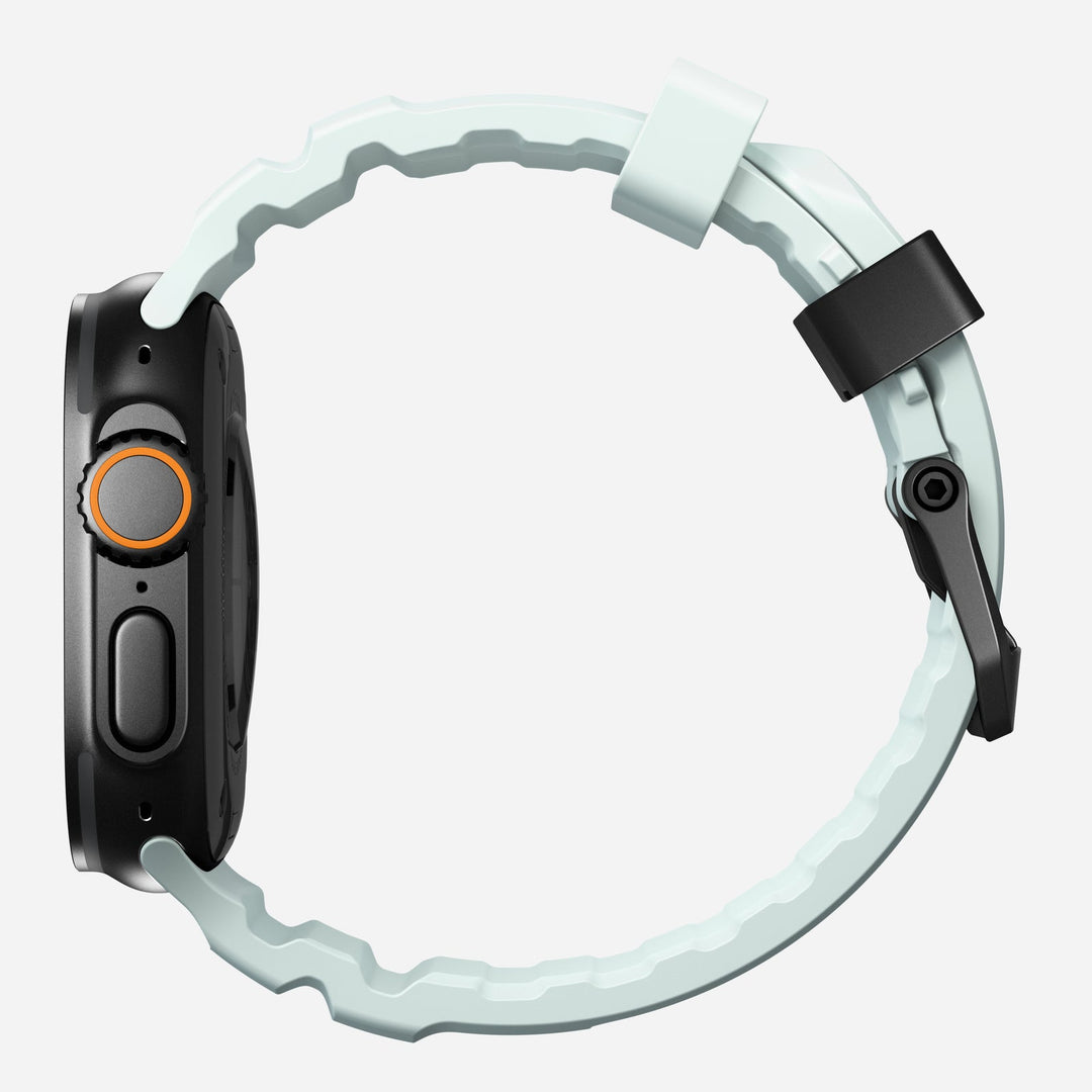 Nomad - Rocky Point Band - Icy Blue Glow 46 / 49 mm Adaptateurs Apple Watch Black