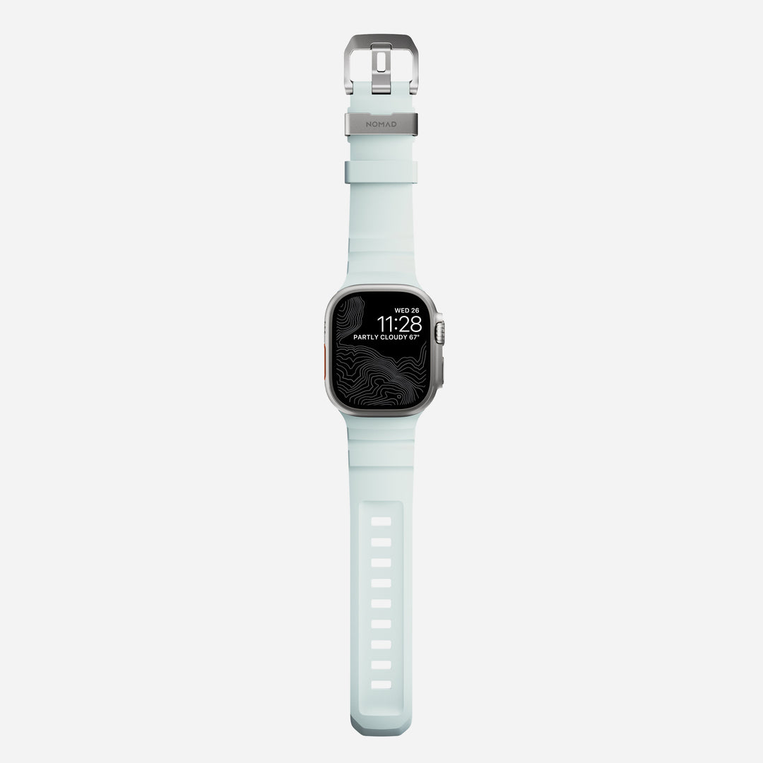 Nomad - Rocky Point Band - Icy Blue Glow 46 / 49 mm Adaptateurs Apple Watch Naturel