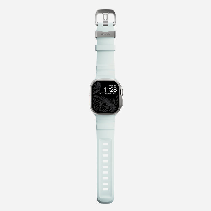 Nomad - Rocky Point Band - Icy Blue Glow 46 / 49 mm Adaptateurs Apple Watch Naturel