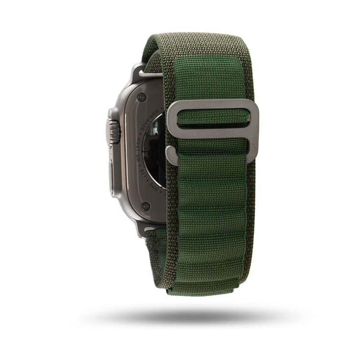 Boucle Alpine - Bracelet Apple Watch aventure - Vert 42 mm Adaptateurs Apple Watch Naturel