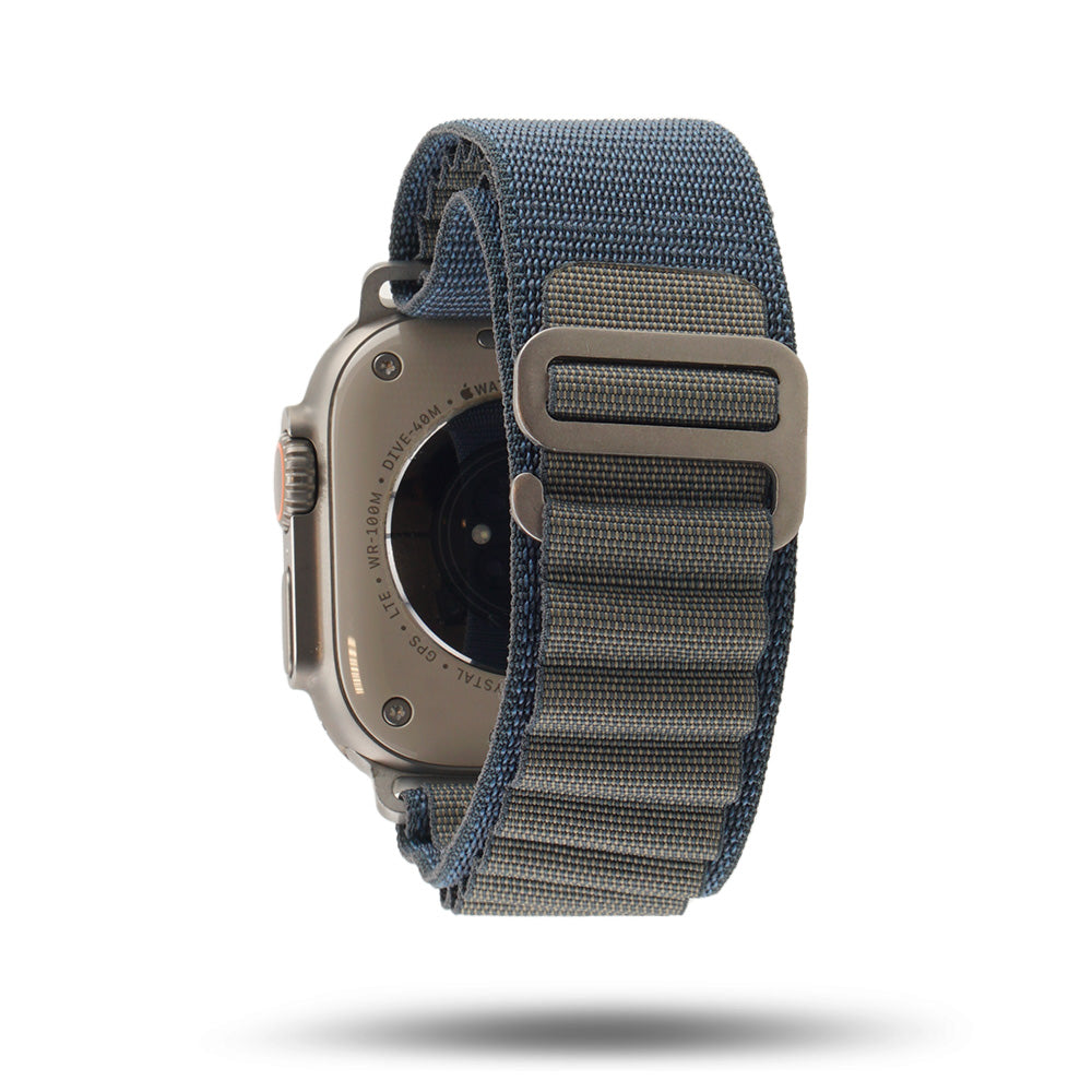 Boucle Alpine - Bracelet Apple Watch aventure - Bleu 42 mm Adaptateurs Apple Watch Naturel