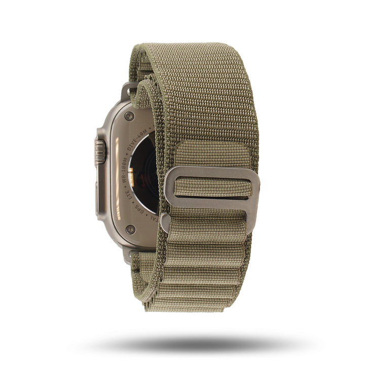 Boucle Alpine - Bracelet Apple Watch aventure - Olive 42 mm Adaptateurs Apple Watch Naturel