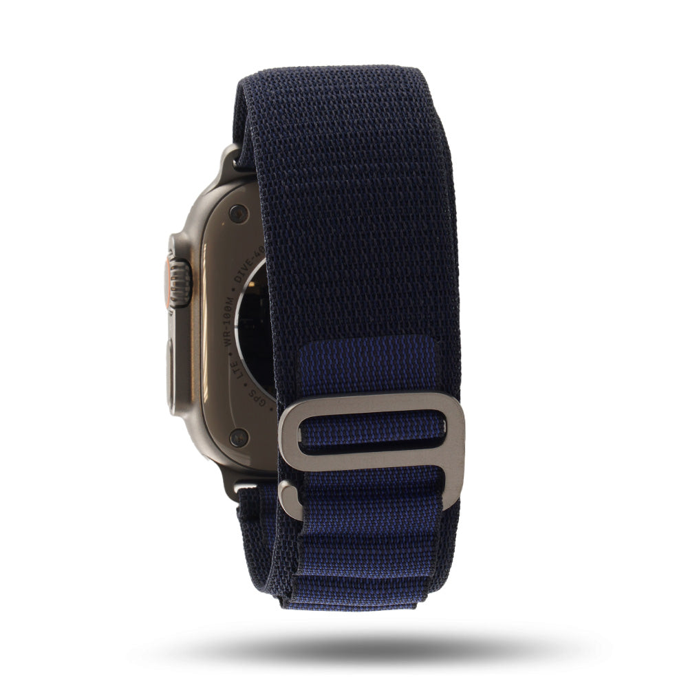 Boucle Alpine - Bracelet Apple Watch aventure - Marine 46 / 49 mm Adaptateurs Apple Watch Noir