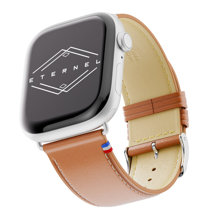 Simple tour - Cuir de vachette graissé Apple Watch Gold 42 mm