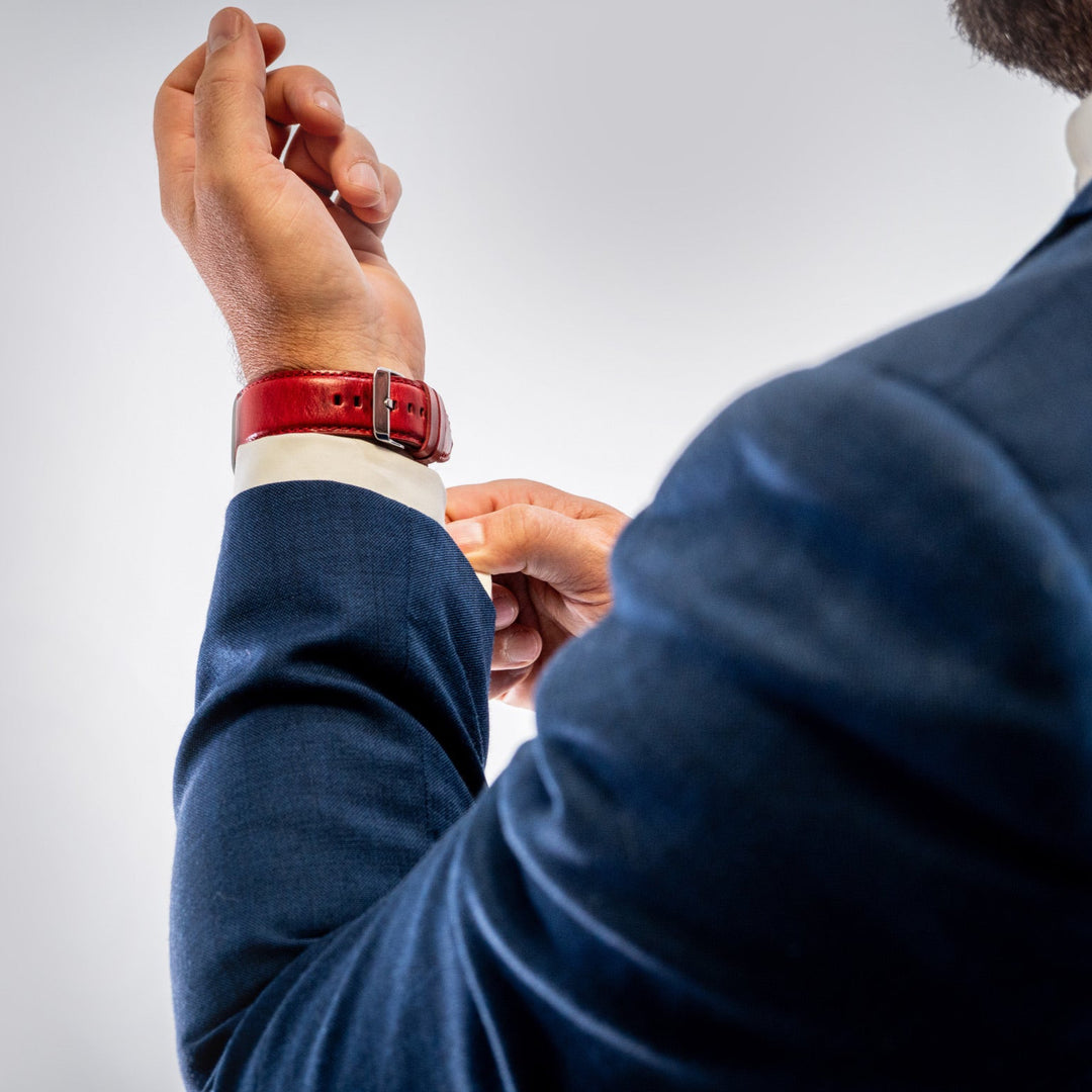 Richelieu - Bracelet Apple Watch rouge 46 / 49 mm