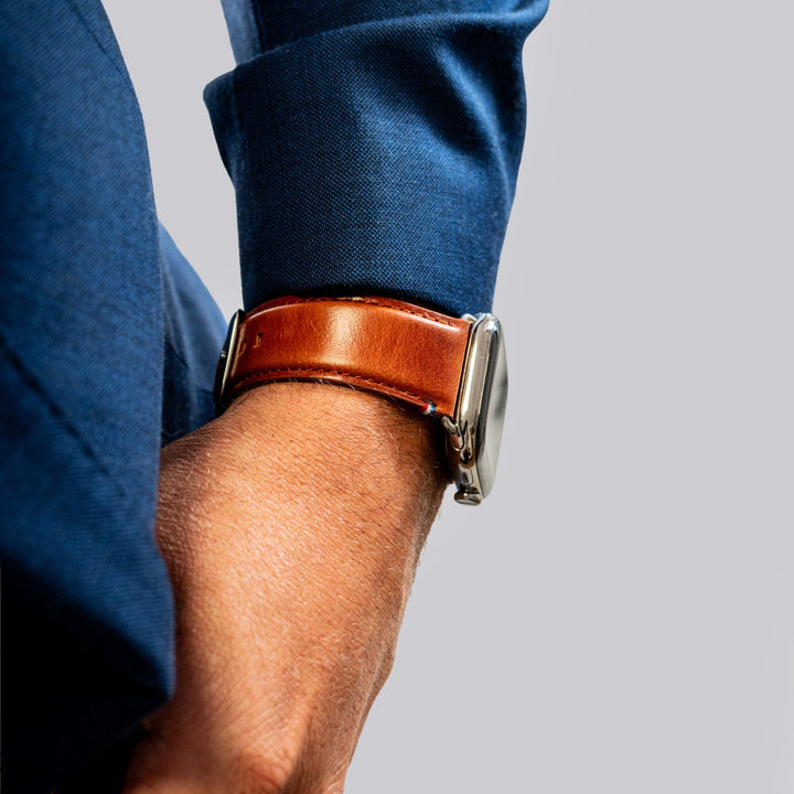 Richelieu - Bracelet Apple Watch cognac 46 / 49 mm