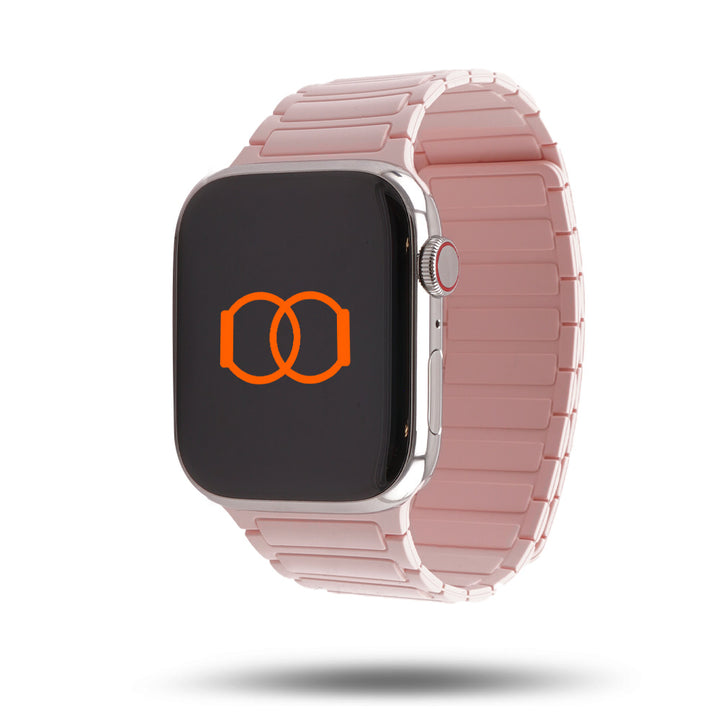 Bracelet silicone magnétique - Apple Watch - Rose poudré 46 / 49 mm