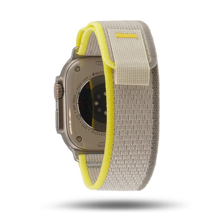 Boucle Trail - Bracelet Apple Watch aventure - Jaune/beige 46 / 49 mm Adaptateurs Apple Watch Naturel