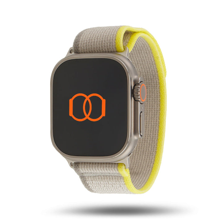 Boucle Trail - Bracelet Apple Watch aventure - Jaune/beige 46 / 49 mm Adaptateurs Apple Watch Naturel