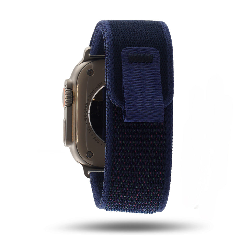 Boucle Trail - Bracelet Apple Watch aventure - Bleu 46 / 49 mm Adaptateurs Apple Watch Naturel