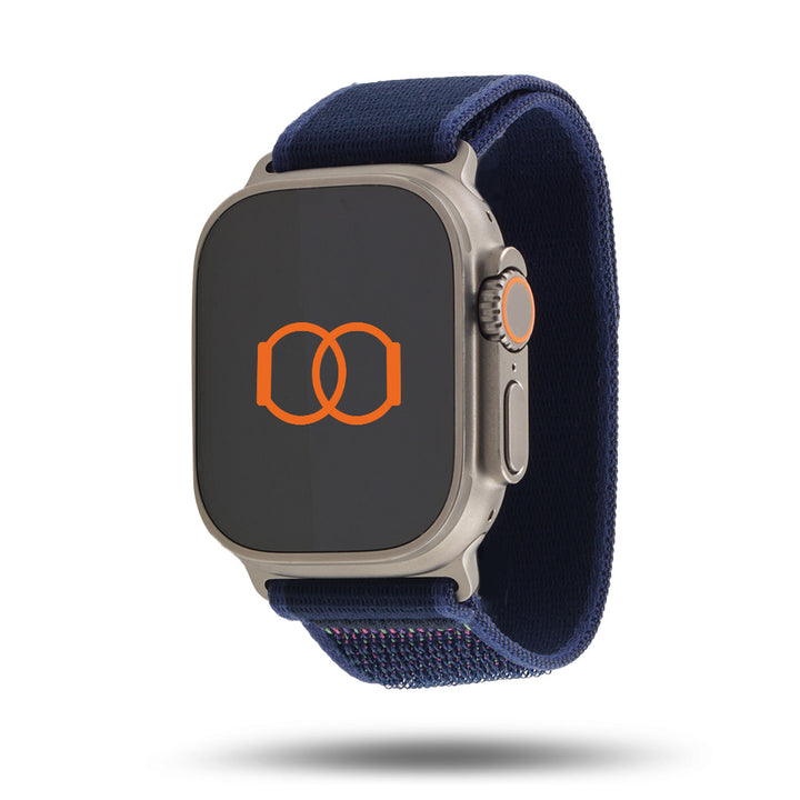 Boucle Trail - Bracelet Apple Watch aventure - Bleu 46 / 49 mm Adaptateurs Apple Watch Naturel