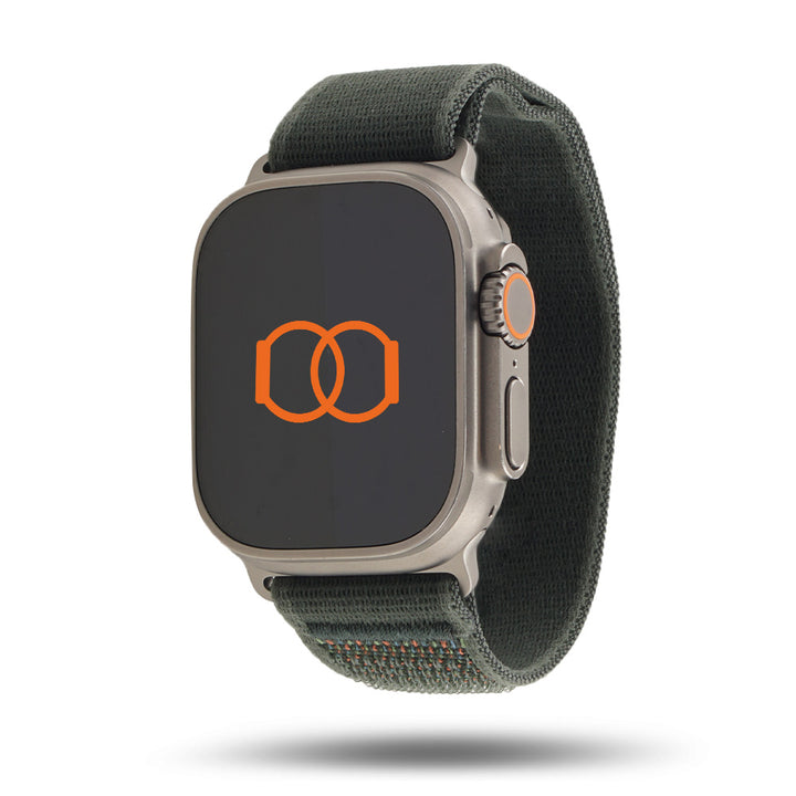 Boucle Trail - Bracelet Apple Watch aventure - Vert 46 / 49 mm Adaptateurs Apple Watch Noir