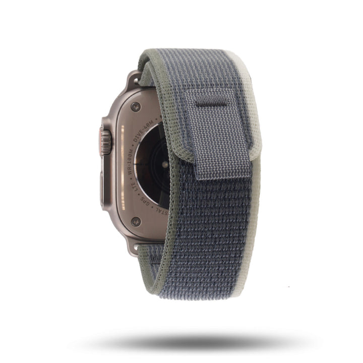 Boucle Trail - Bracelet Apple Watch aventure - Vert/gris 46 / 49 mm Adaptateurs Apple Watch Naturel