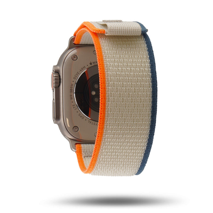 Boucle Trail - Bracelet Apple Watch aventure - Orange/beige 42 mm Adaptateurs Apple Watch Naturel