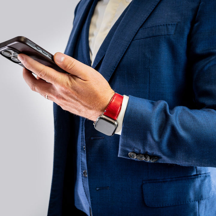 Richelieu - Bracelet Apple Watch rouge 46 / 49 mm