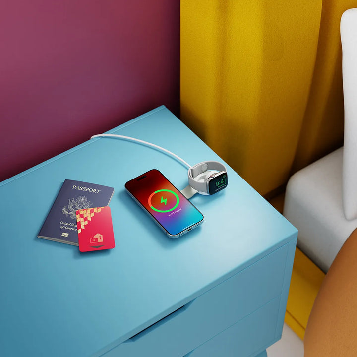 ButterFly SE 2-en-1 Qi2 Magsafe - Chargeur blanc