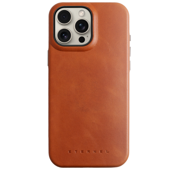 Coque Arsene cuir pleine fleur - iPhone 15 Pro Max - Miel