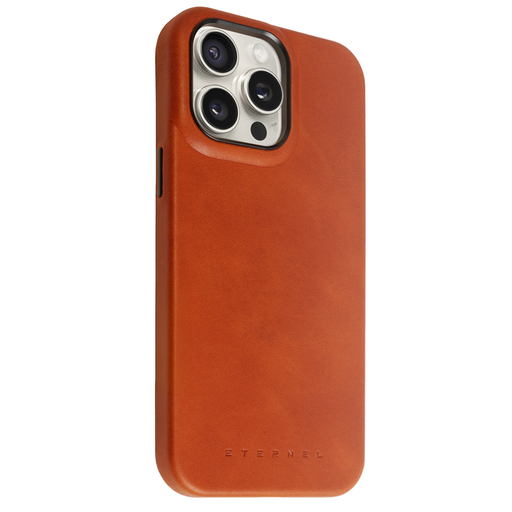 Coque Arsene cuir pleine fleur - iPhone 15 Pro Max - Miel